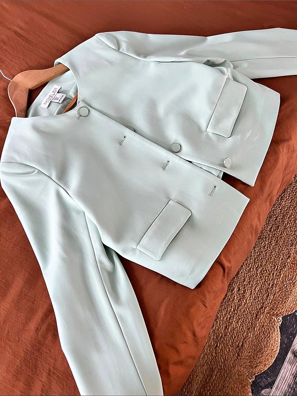 Rachel Zoe Women's Blazer in Green Size Small Like New